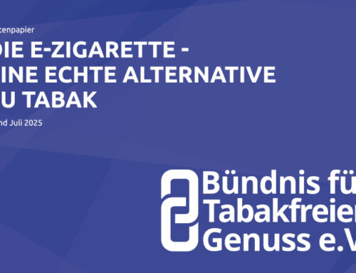 Neues Faktenpapier zur E-Zigarette: BfTG klärt über Potenzial und Fehleinschätzungen auf
